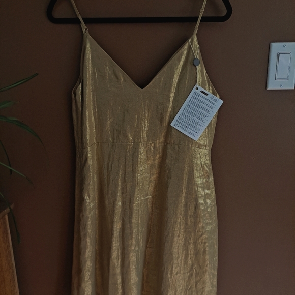 SANDRO Metallic Linen Mini Dress - Picture 4 of 6